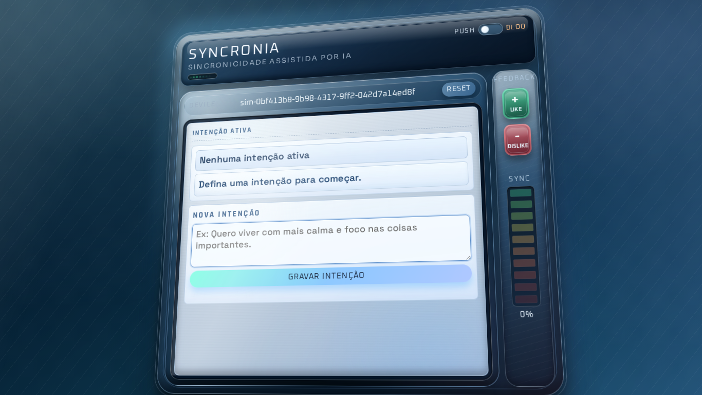 Preview do site SyncronIA [Simulador]
