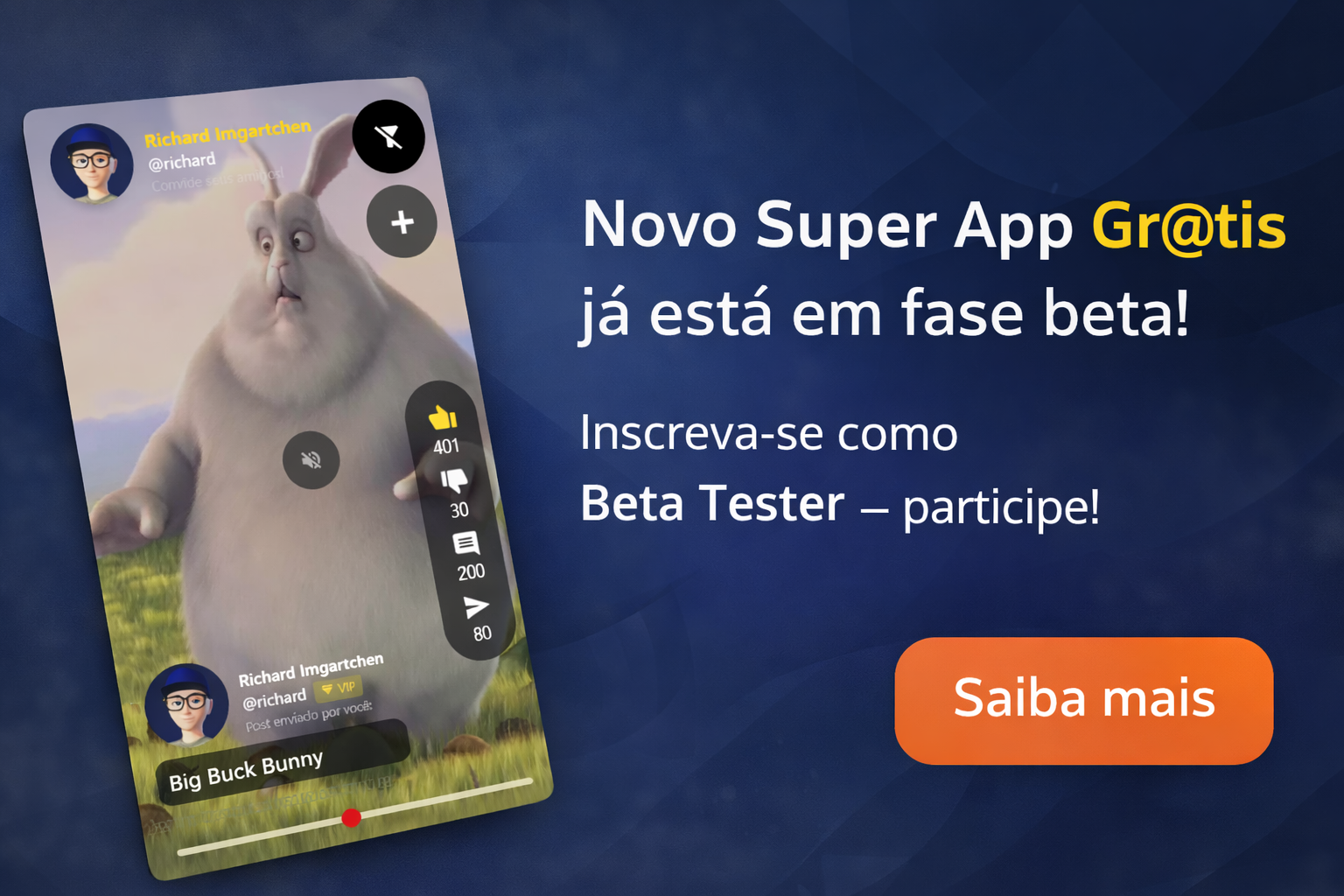Preview do site Pangeia Super App (Alternativa brasileira ao Instagram e TikTok)