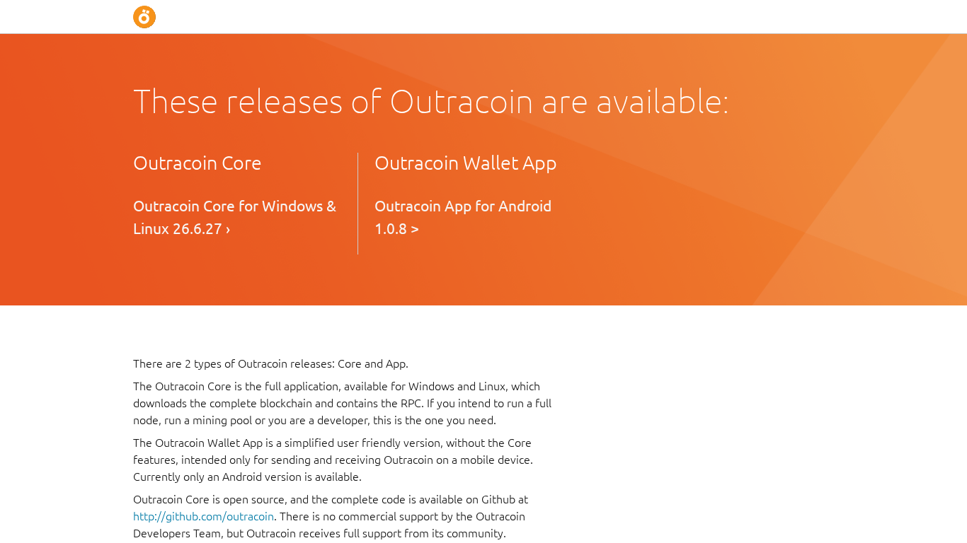 Preview do site Outracoin