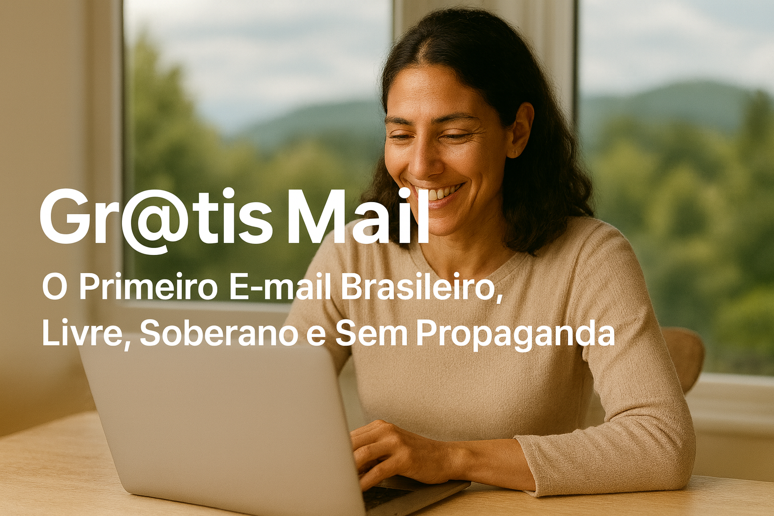 Preview do site Gr@tis Mail (Alternativa brasileira ao Gmail e similares)