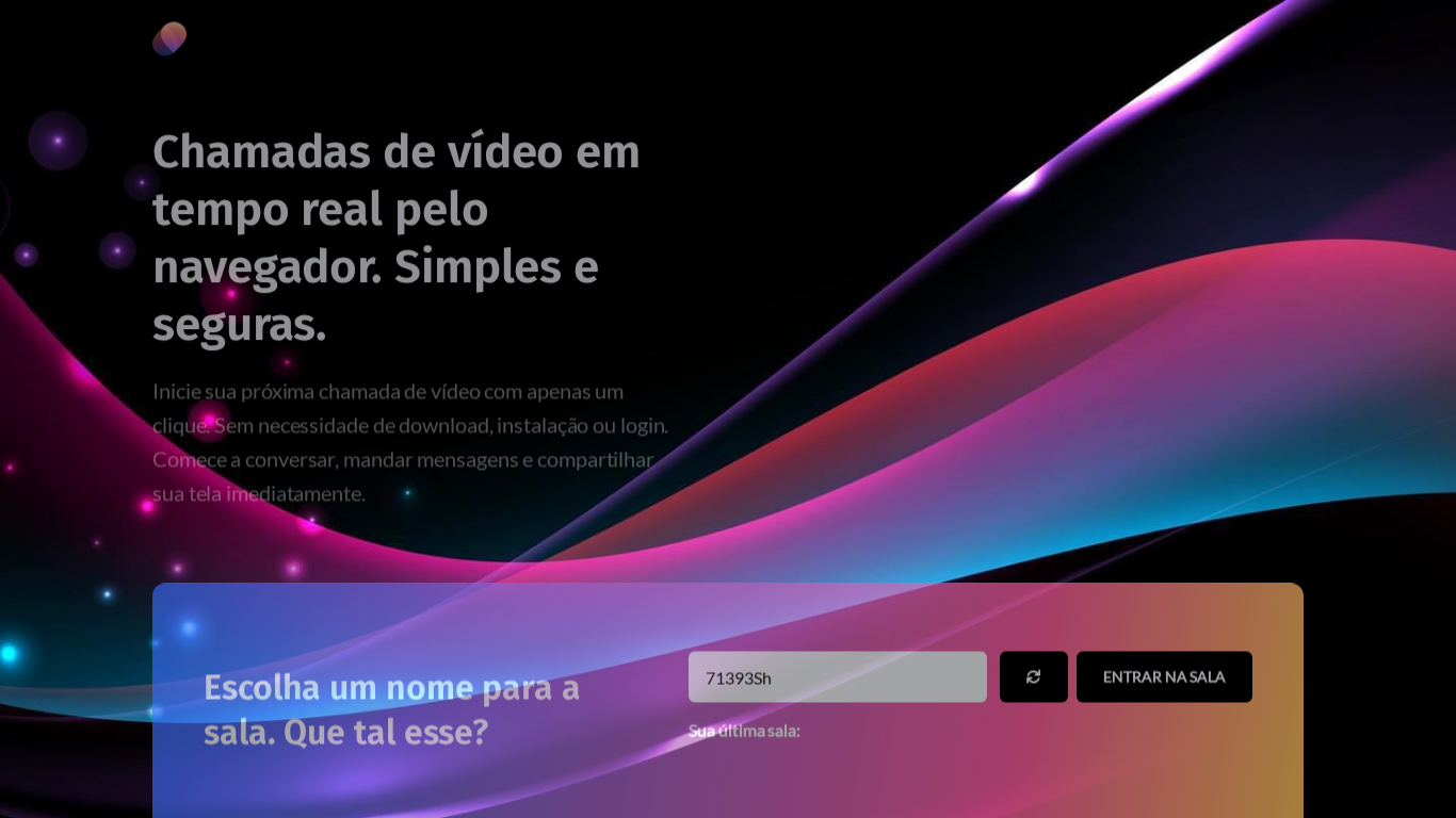 Preview do site Pangeia TALK (Alternativa brasileira ao Zoom, Google Meet)