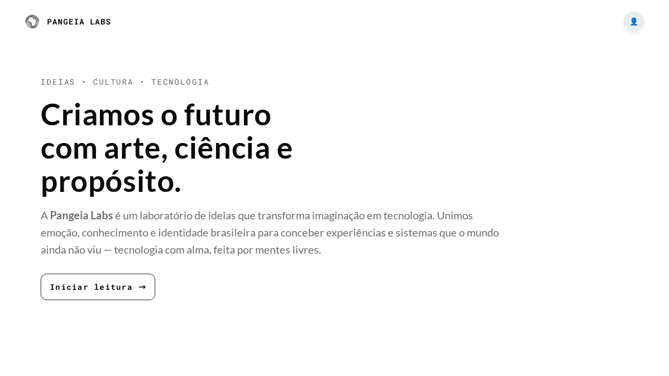 Preview do site Pangeia Labs (Site Oficial)